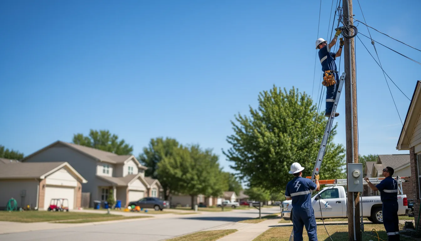Residential electrician providing installation services in Dowling, MI